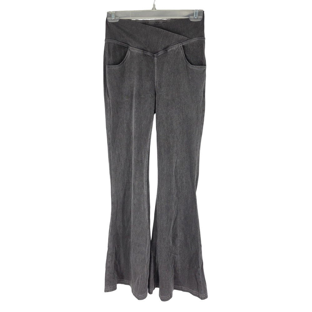 Halara Flex High Waisted Crossover Pocket Washed Casual Jeans Small Petite - Picture 4 of 9